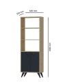 Bibliothèque SAPHIR Anthracite 60 cm