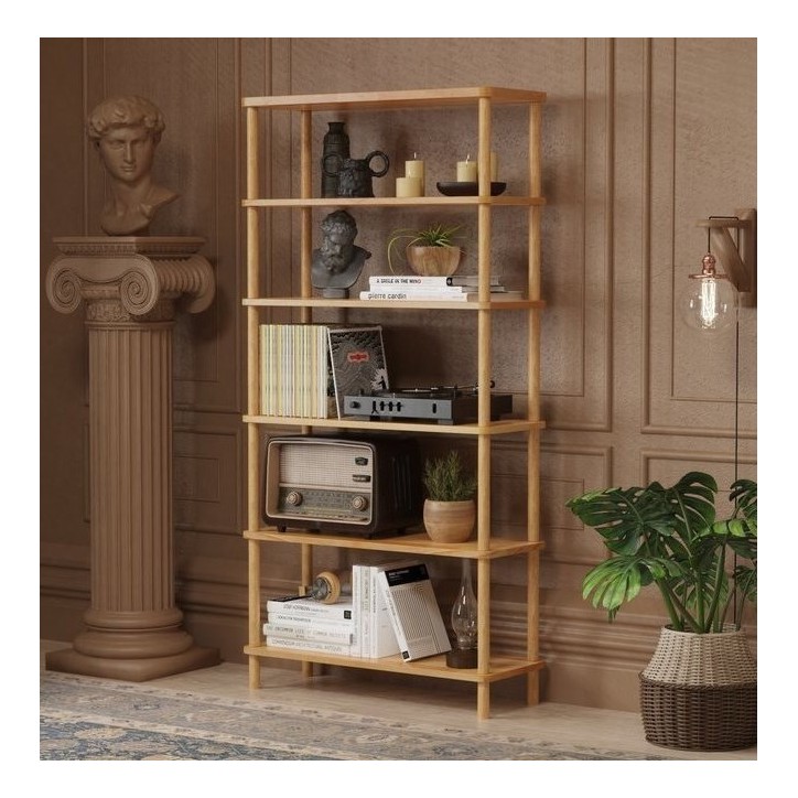 Bibliothèque DEMONTHA 80 x 161 CM hêtre