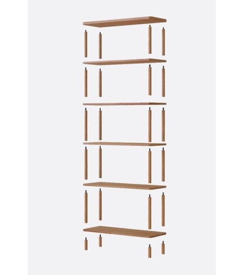 Bibliothèque DEMONTHA 80 x 161 CM hêtre