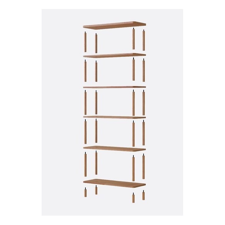 Bibliothèque DEMONTHA 80 x 161 CM hêtre