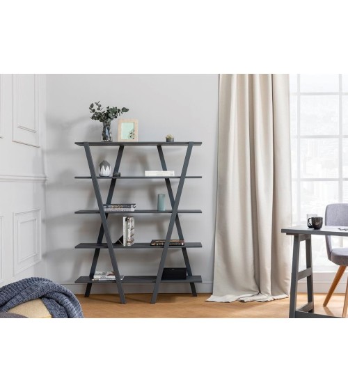 Bibliothèque  PERLA Anthracite 130 cm