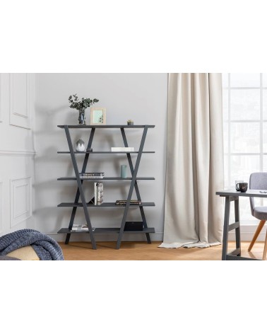 Bibliothèque  PERLA Anthracite 130 cm