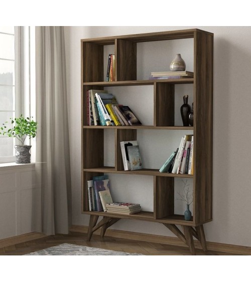 Bibliothèque FLAMINGO Noyer 90 cm