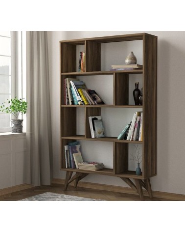 Bibliothèque FLAMINGO Noyer 90 cm