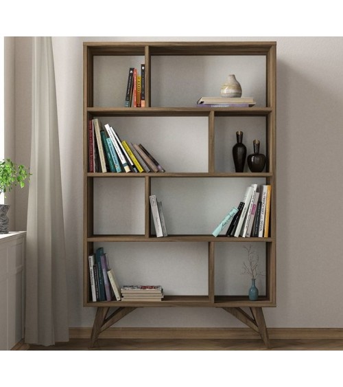 Bibliothèque FLAMINGO Noyer 90 cm