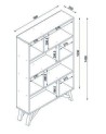 Bibliothèque FLAMINGO Noyer 90 cm
