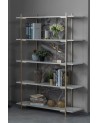 Bibliothèque LOFT 120 cm blanc et doré