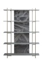 Bibliothèque LOFT 120 cm blanc et doré