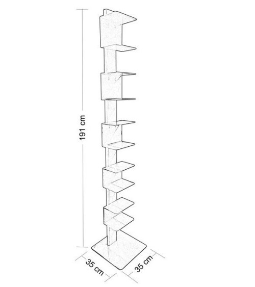 Bibliothèque GHOST 35 cm blanc