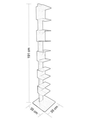 Bibliothèque GHOST 35 cm blanc
