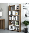 Bibliothèque BOX Noyer - blanc 80 cm
