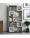 Bibliothèque BOX Noyer - blanc 80 cm
