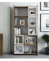 Bibliothèque BOX Noyer - blanc 80 cm