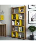 Bibliothèque BOX Noyer - jaune 80 cm