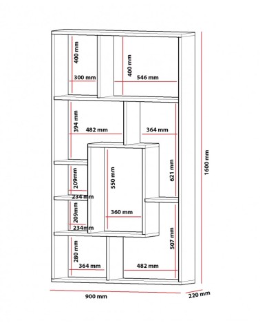 Bibliothèque Lily blanc 90 cm