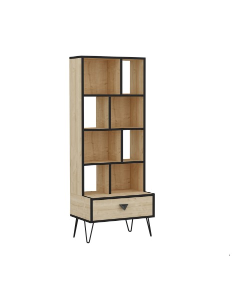 Bibliothèque Galaxy 42 cm chêne et noir