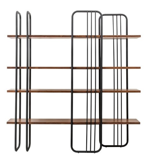 Bibliothèque BOSTON 170 cm métal et bois