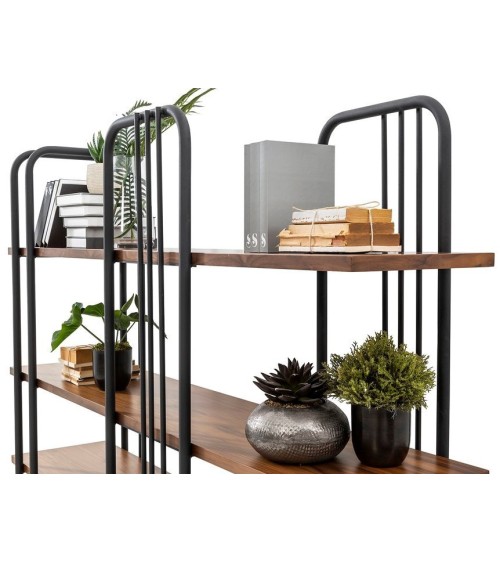 Bibliothèque BOSTON 170 cm métal et bois