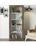 Bibliothèque RENTES 75 cm bois et blanc