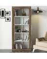 Bibliothèque RENTES 75 cm bois et blanc