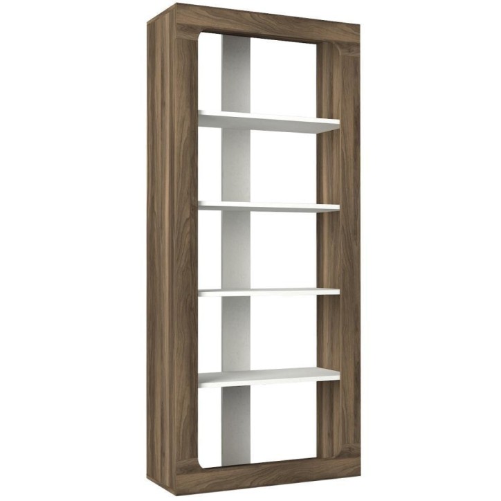 Bibliothèque RENTES 75 cm bois et blanc