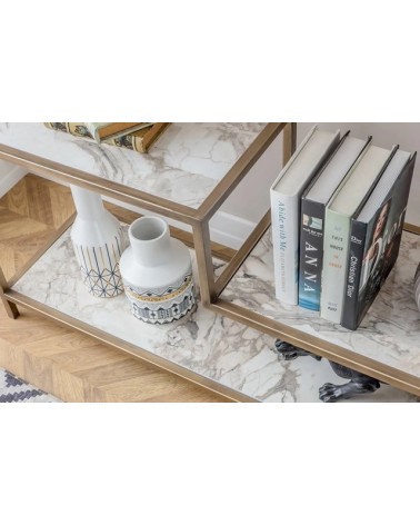 Bibliothèque TURA 120 x 180 cm doré