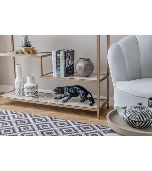 Bibliothèque TURA 120 x 180 cm doré