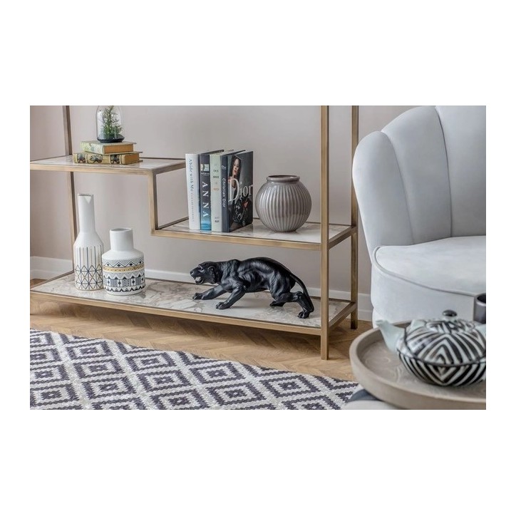 Bibliothèque TURA 120 x 180 cm doré