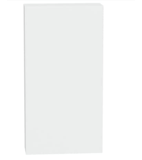 Bibliothèque 4 étagères + 2 portes 94 x 35 x 181 cm blanc artik-blanc poli