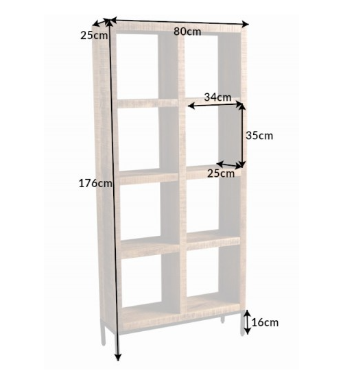 Etagère Iron Craft 180x80cm