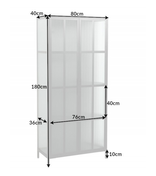 Vitrine Dura Steel 180cm