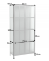 Vitrine Dura Steel 180cm