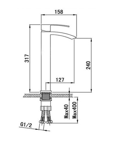 Mitigeur BRISTO haut