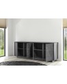 Buffet VISCONTI finition marbre noir 180 cm