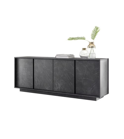 Buffet VISCONTI finition marbre noir 180 cm