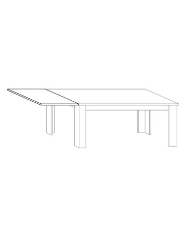 Table à manger extensible BASIC finition béton 137-185/79/90 cm