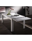 Table à manger extensible BASIC finition blanc laqué 137-185/79/90 cm
