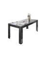 Table à manger extensible LUTHER anthracite 137-185x79x90 cm