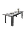 Table à manger extensible LUTHER anthracite 137-185x79x90 cm