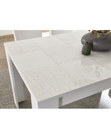 Table à manger MIREL en Blanc 180 cm