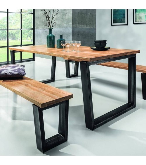 Table BELLINI chêne massif 200cm