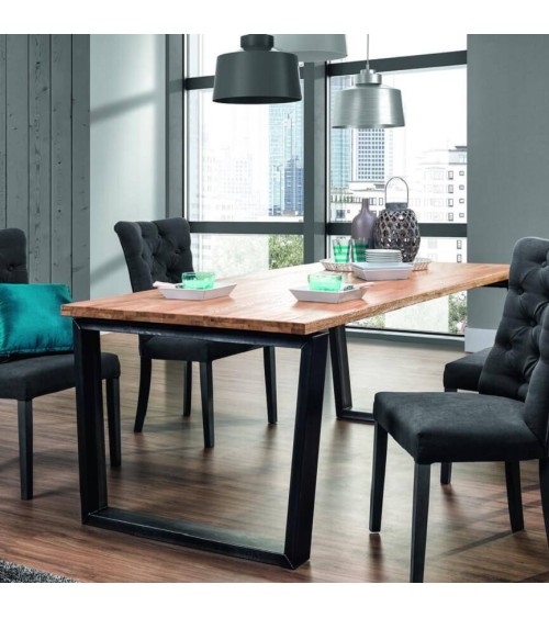 Table BELLINI chêne massif 200cm