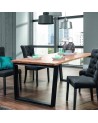 Table BELLINI chêne massif 200cm