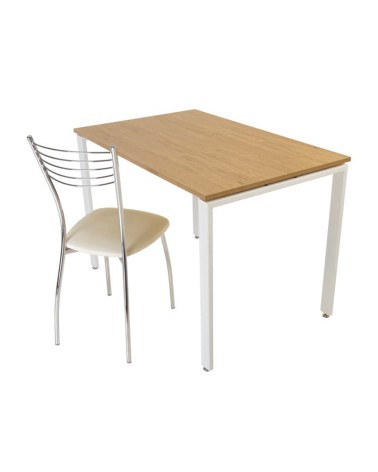 Table à manger BERN ALU 110 cm bouleau