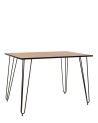 Table à manger ALLER BLACK 110-120 cm chêne