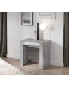 Table/console extensible 54-252 cm effet béton