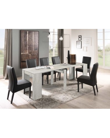 Table/console extensible 54-252 cm Pin blanc