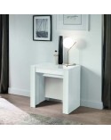 Table/console extensible 54-252 cm blanc laqué