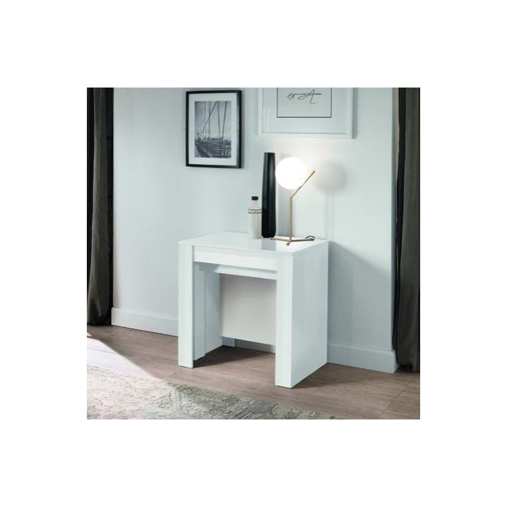 Table/console extensible 54-252 cm blanc laqué Table/console extensible 54-252 cm blanc laqué