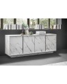 Buffet VISCONTI finition marbre blanc 180 cm